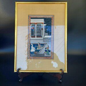 Vintage/Antique -Beautiful Original Painting - Framed with Silk Cloth -11" * 15"